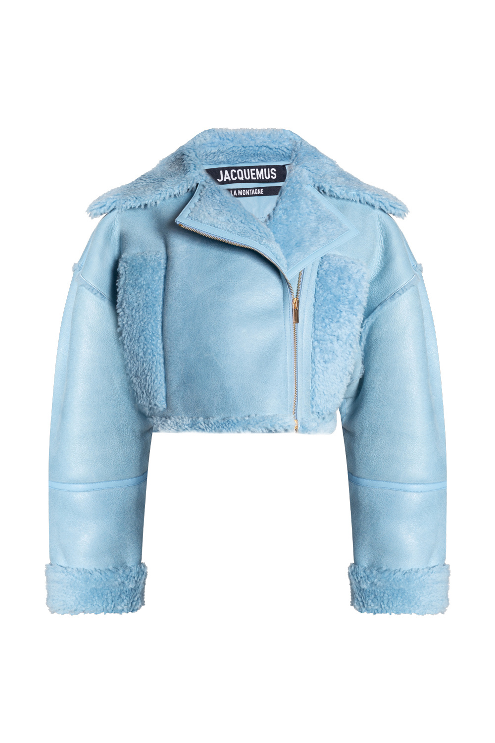 SchaferandweinerShops TW - Blue Cropped leather jacket